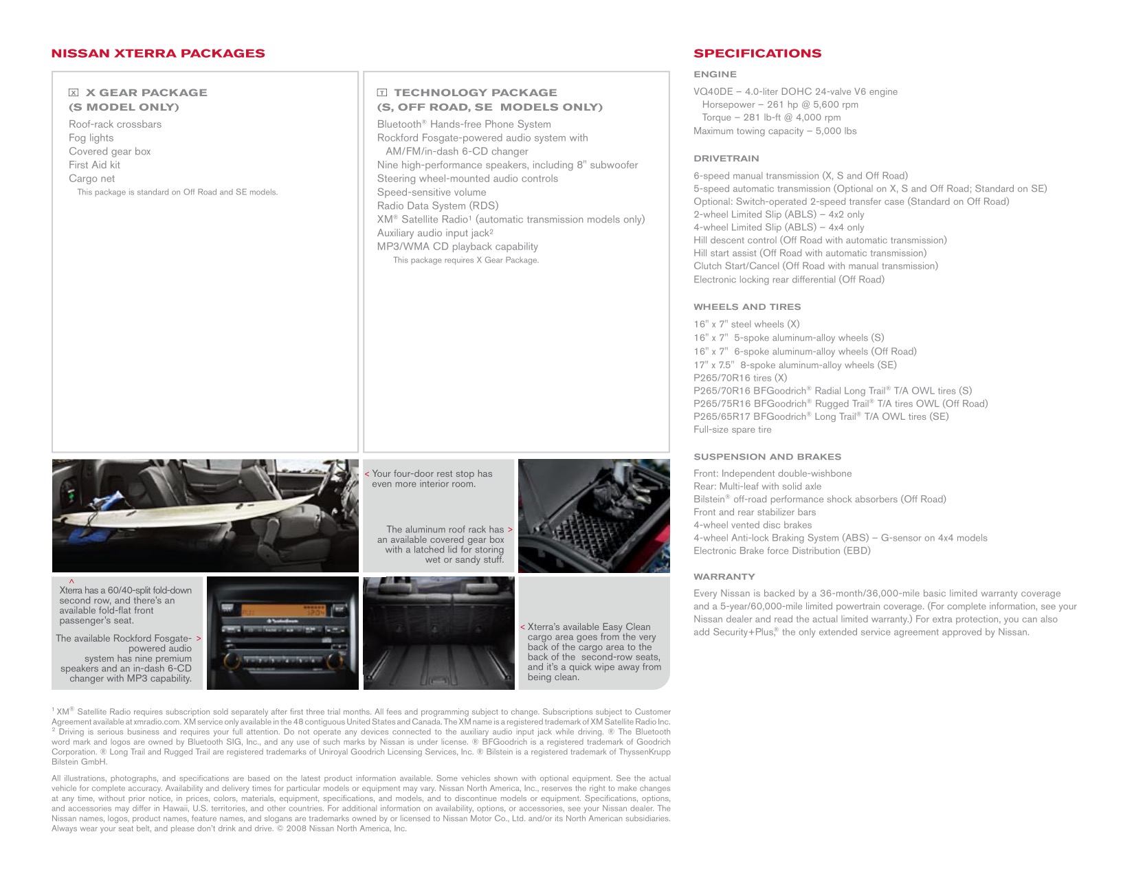 2009 Nissan Xterra Brochure Page 1